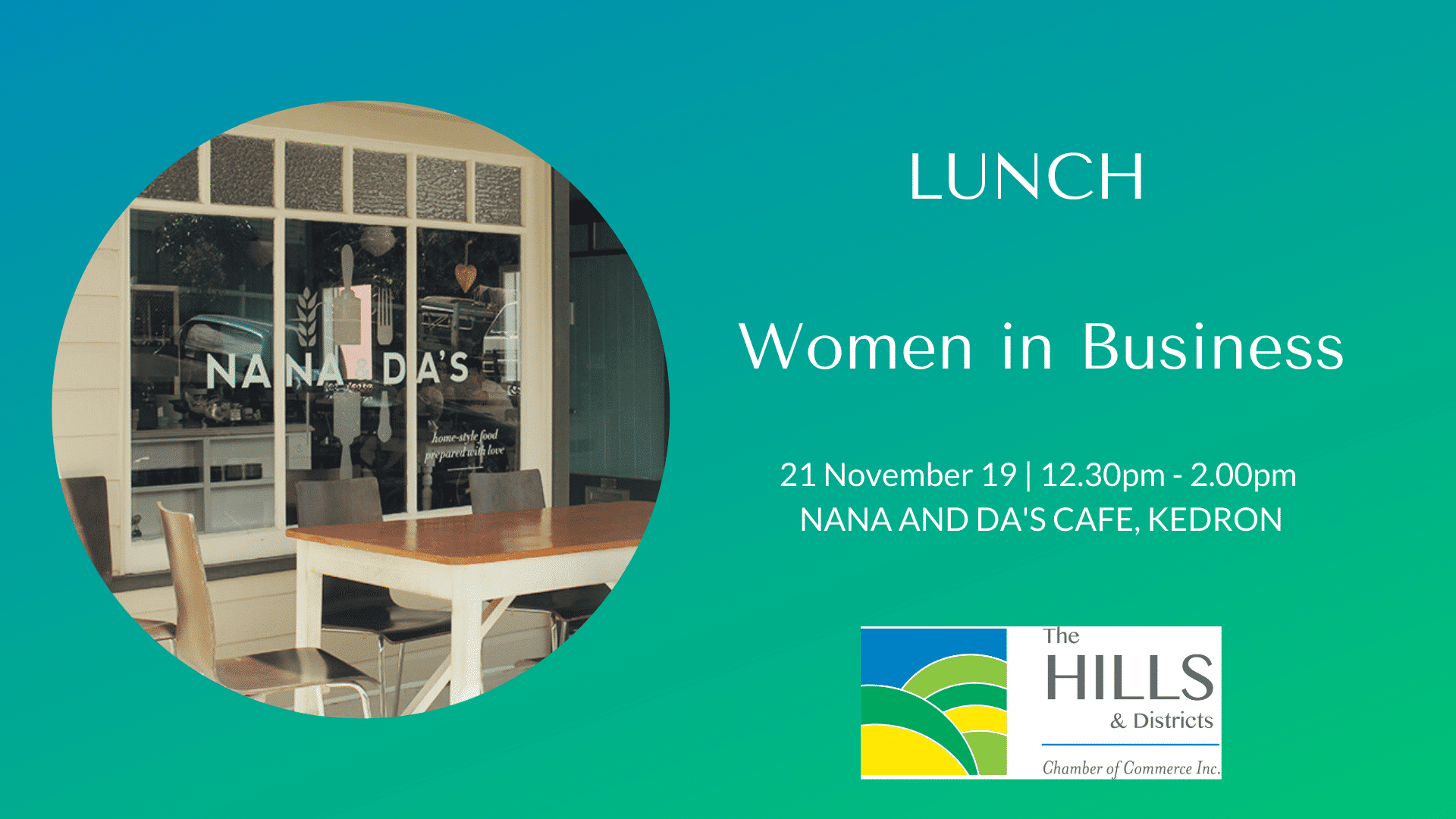 November Women in Business Lunch - The Hills & Districts Chamber of ...